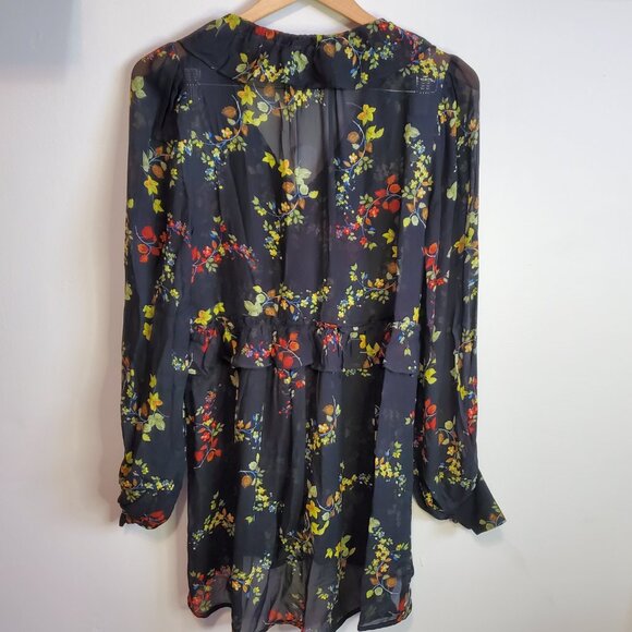 Anthropologie Black Floral Tunic - Picture 9 of 16
